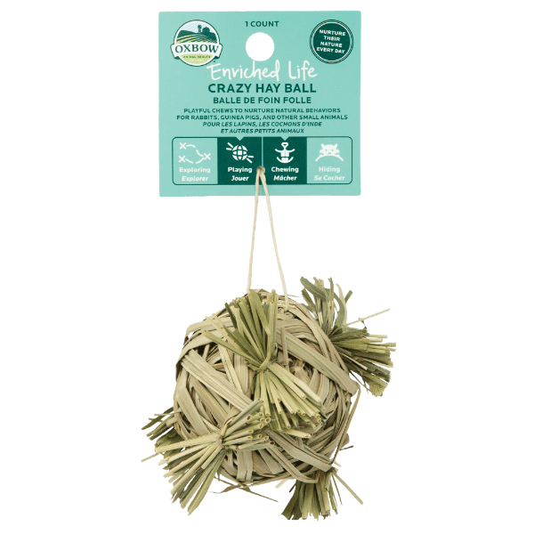 Oxbow Enriched Life - Premium Timothy Hay Crazy Ball for Small Pets