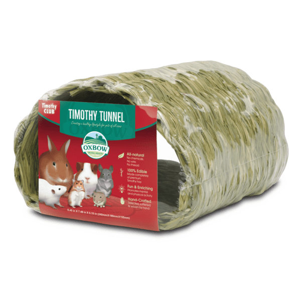 Oxbow Timothy Club Timothy Tunnel - An Ideal Edible Accessory for Small Pets