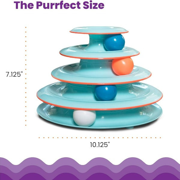 Petstages 4-Tier Interactive Chase Meowtain Ball Rolling Cat Toy