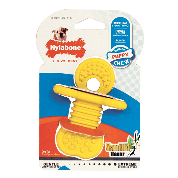 Nylabone Soft Rubber Teethers for Puppies with Vanilla Flavor