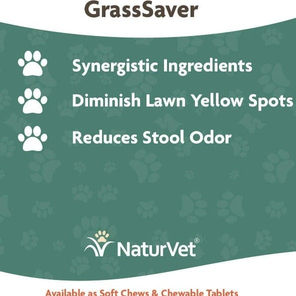 NaturVet GrassSaver Soft Chews for Dogs - Eliminate Yellow Spots on Your Lawn