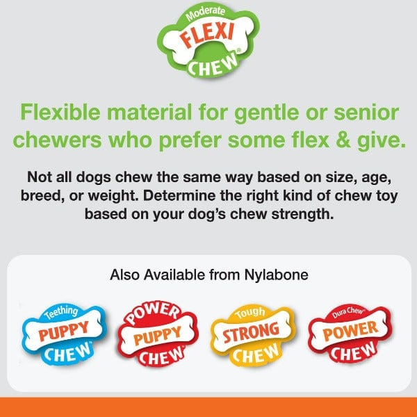 Nylabone FlexiChew Triple Pack: Chicken & Original Flavored Dog Chew Toys