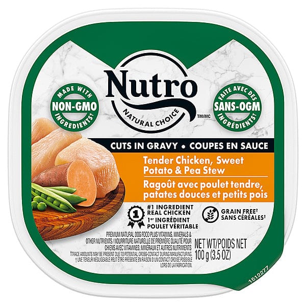 Nutro Grain - Free Wet Dog Food Stew Cuts in Gravy with Tender Chicken, Sweet Potato & Peas