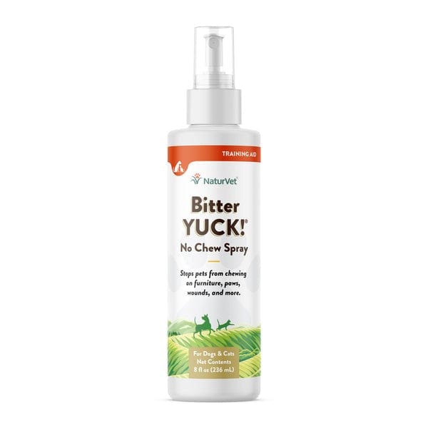 NaturVet Bitter YUCK! No - Chew Water - Based Spray for Dogs and Cats, 8 fl oz