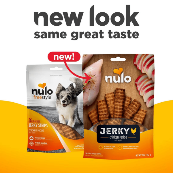 Nulo Freestyle Grain - Free Chicken & Apples Jerky Strips for Tasty Dog Treats