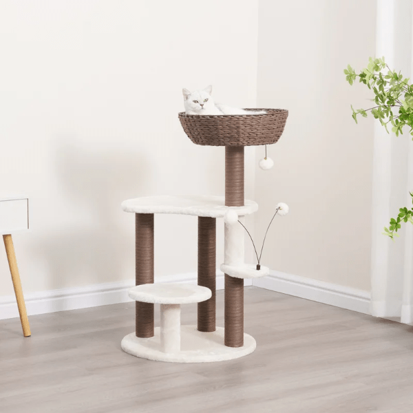 PetPals Boho Chic 5 - Level Quartz Cat Tree for Energetic Felines