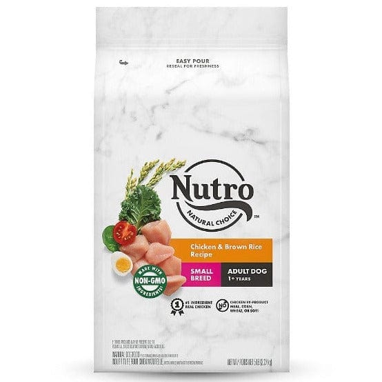 Nutro Natural Choice Small Breed Adult Dry Dog Food with Chicken and Brown Rice, 5 Pound Bag