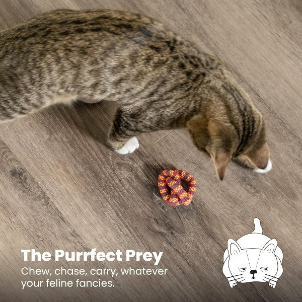Petstages Interactive Catnip-Filled Pretzel-Shaped Dental Cat Toy for Cats of All Ages