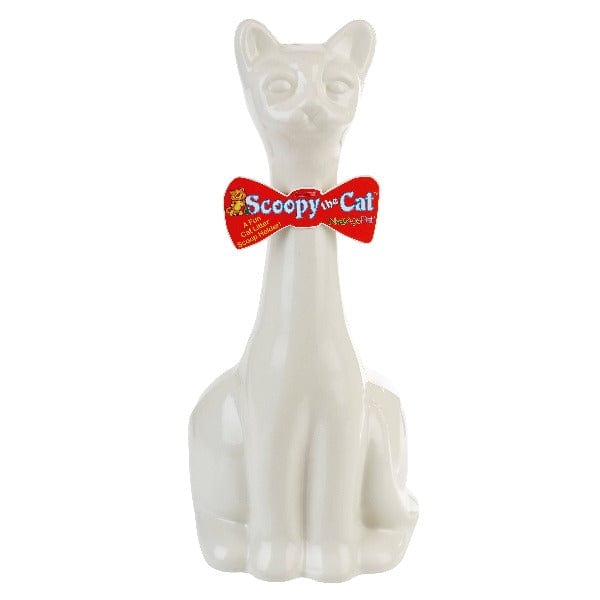 New Age Pet Stylish Cat - Shaped Litter Scoop with Holder in Black or White