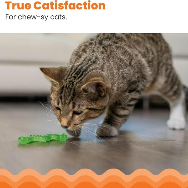 Petstages Orkakat Wiggle Worm: Durable, Catnip - Infused Dental Cat Toy