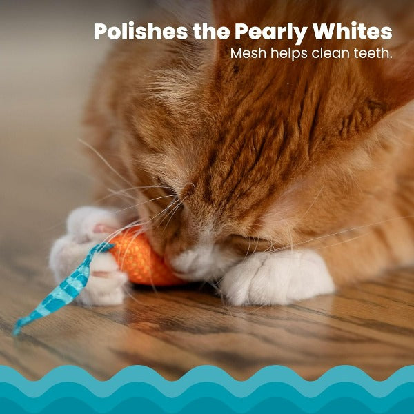 Petstages Interactive Catnip-Stuffed Chew Mice Cat Dental Toy - 2-Pack