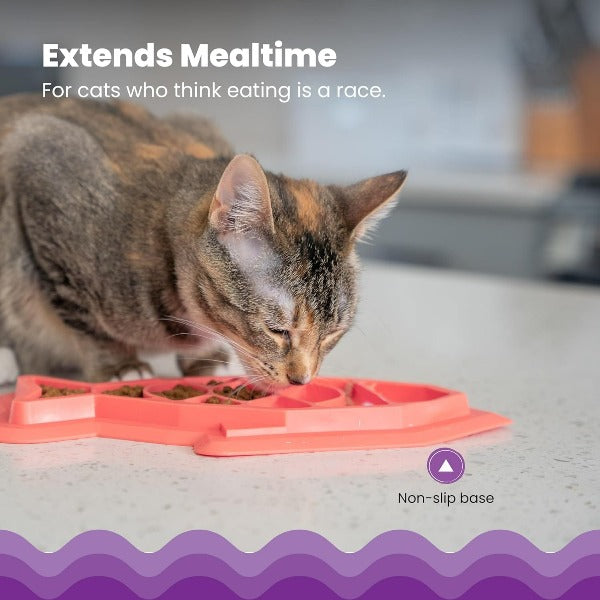 Petstages BPA-Free Fishie Design Slow Feeder Mat for Cats