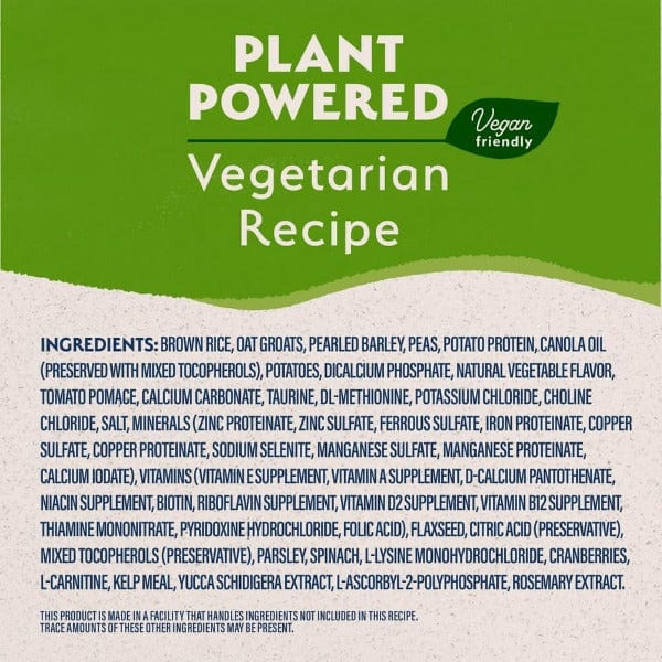 Natural Balance Premium Plant - Powered Vegetarian Dry Dog Food Recipe for Adult Dogs