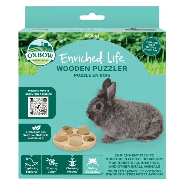 Oxbow Enriched Life - Safe & Natural Wooden Puzzler for Small Pets