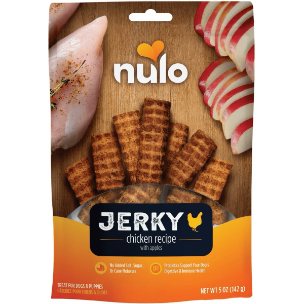 Nulo Freestyle Grain - Free Chicken & Apples Jerky Strips for Tasty Dog Treats