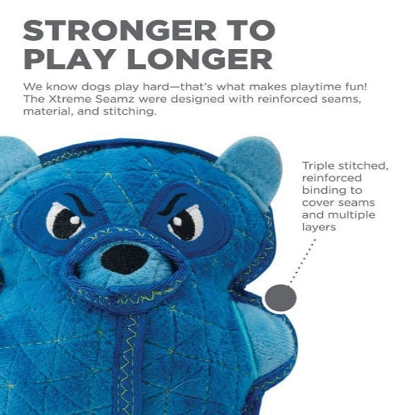 Outward Hound Xtreme Seamz Medium-sized Dinosaur-shaped Dog Chew Toy for Long-lasting Play