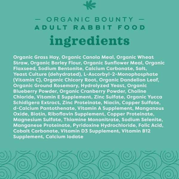 Oxbow Organic Complete Nutrition Adult Rabbit Food