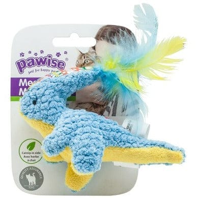 Pawise Interactive Dinosaur-themed Soft Cat Toy for Playful Felines