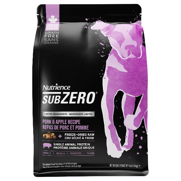 Nutrience SubZero Premium Limited Ingredient Dry Dog Food with Canadian-Sourced Pork and Apple for Sensitive Dogs