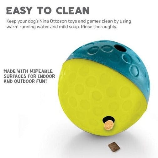 Outward Hound's Colorful Red and Yellow Treat - Dispensing Tumble Ball for Dogs