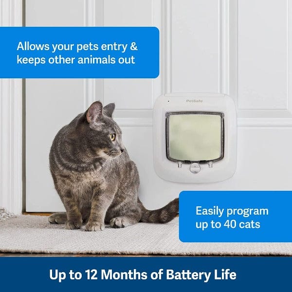 PetSafe High - Tech Microchip - Enabled Cat Flap for Selective Pet Access