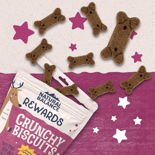Natural Balance High - Quality Crunchy Dog Biscuits Featuring a Real Venison Recipe, 14 - ounce Package