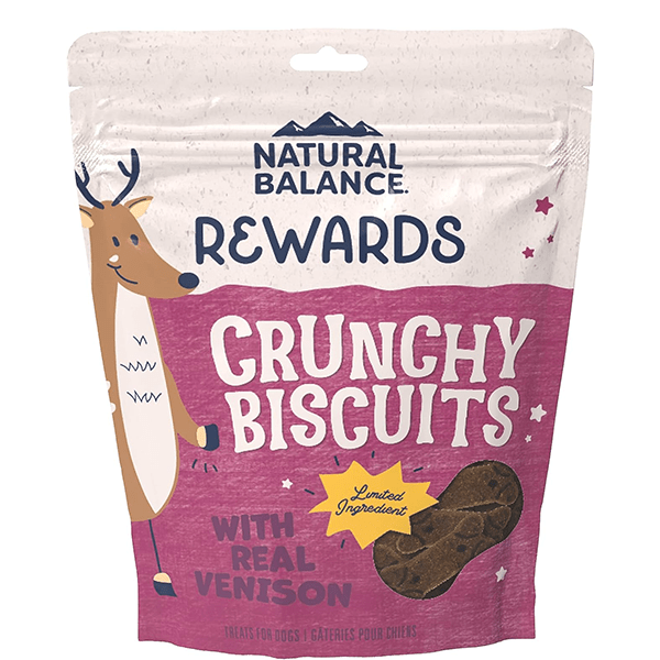 Natural Balance High - Quality Crunchy Dog Biscuits Featuring a Real Venison Recipe, 14 - ounce Package