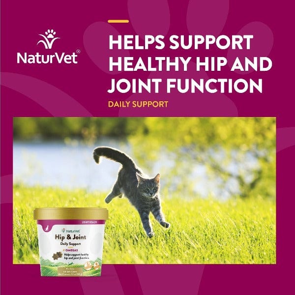 NaturVet Omega - Rich Hip & Joint Soft Chews for Feline Companions