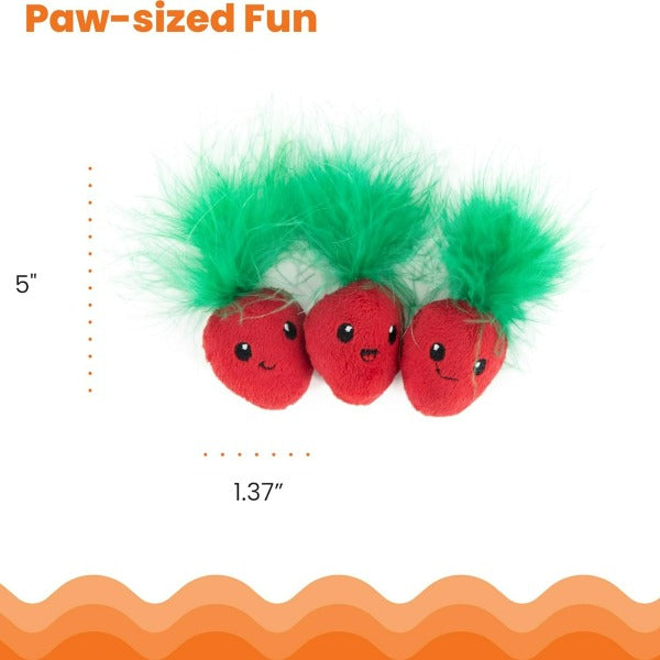 Petstages Three - Pack Straw - Babies Interactive Catnip Cat Toy