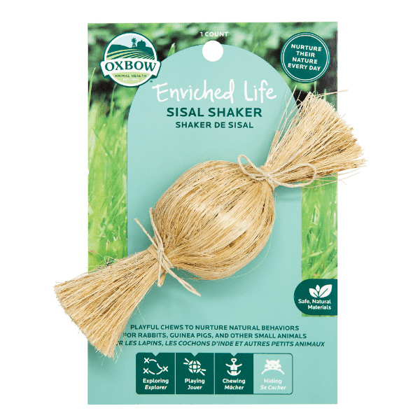 Oxbow Enriched Life Sisal Shaker - Ideal Chew Toy for Small Pets