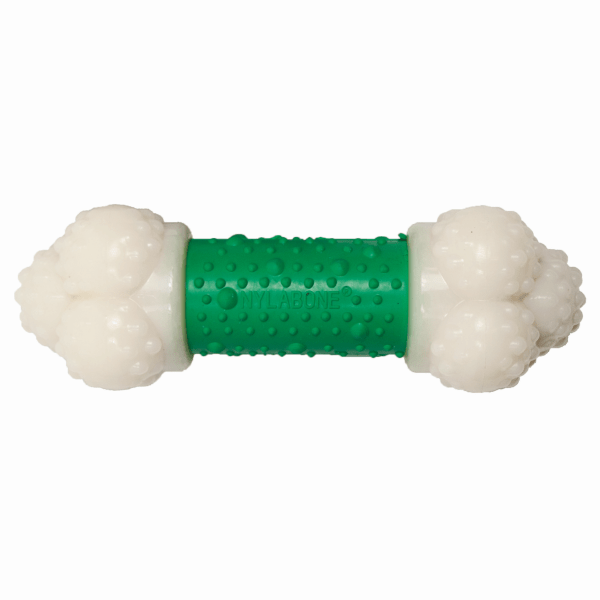 Nylabone Durable Double Action Dog Chew Toy for Powerful Chewers