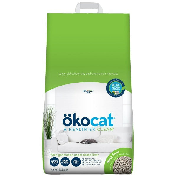 ökocat High - Quality Dust - Free Non - Clumping Paper Pellet Cat Litter for Cats and Allergy - Prone Homes