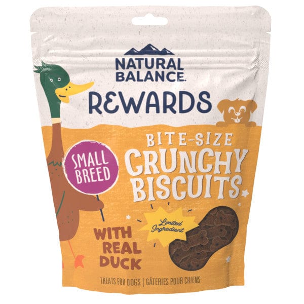 8oz Natural Balance Crunchy Duck Biscuits - Ideal for Small Breed Dogs