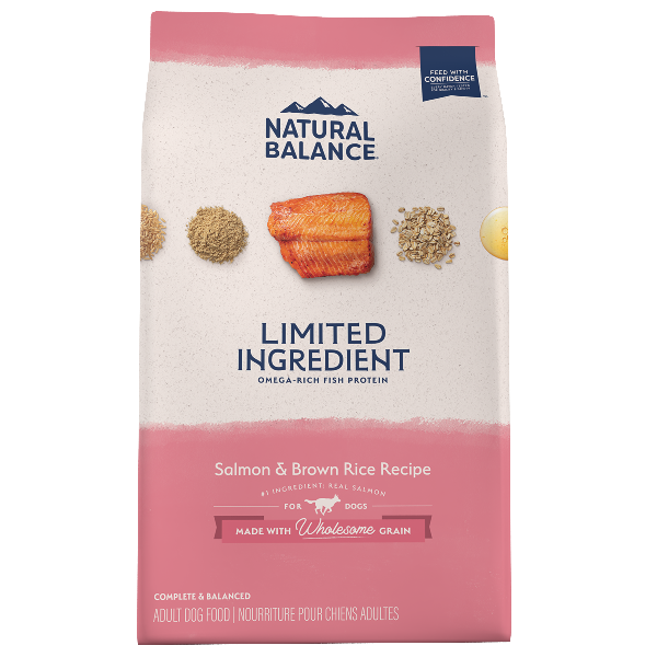 High - Quality Natural Balance Limited Ingredient Formula Dry Dog Food with Salmon and Brown Rice, 24lb Bag
