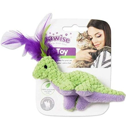 Pawise Interactive Dinosaur-themed Soft Cat Toy for Playful Felines