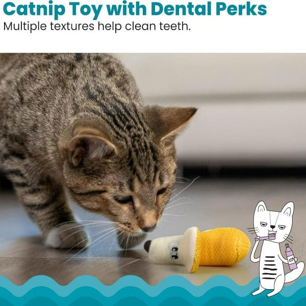 Petstages Dental Banana Interactive Cat Chew Toy for Optimal Feline Dental Care