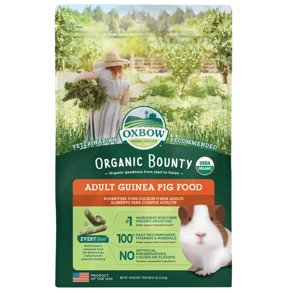 Oxbow Premium Organic Bounty Food Specially Designed for Adult Guinea Pigs