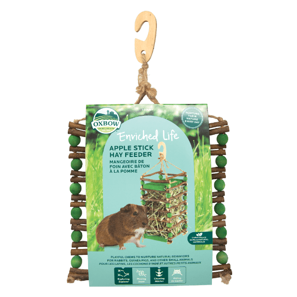 Oxbow Enriched Life Apple Stick Hay Feeder - High - Quality Pet Enrichment