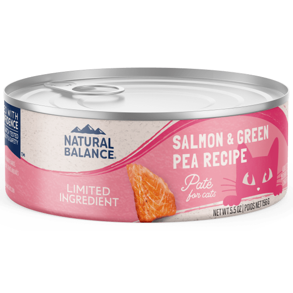 Premium Natural Balance Canned Cat Food: Limited Ingredient Salmon & Green Pea Recipe
