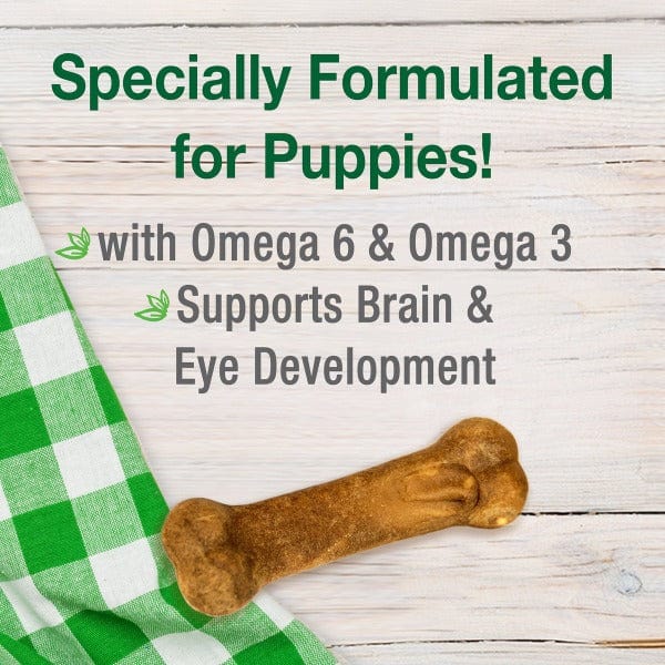 Nylabone Premium Healthy Edibles Puppy Chew Treats with Delectable Lamb and Apple Flavor for Regular-Sized Puppies