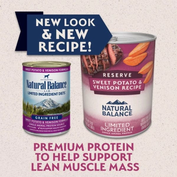 Natural Balance Reserve Grain-Free Sweet Potato & Venison Canned Dog Food for Adult Dogs