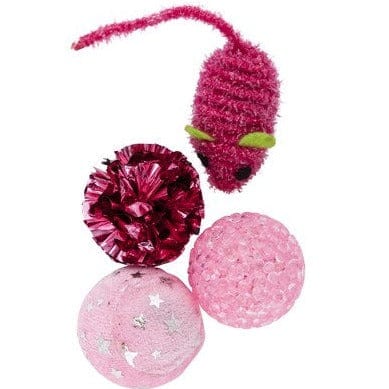 Pawise Four - Piece Set of Assorted Cat Playthings