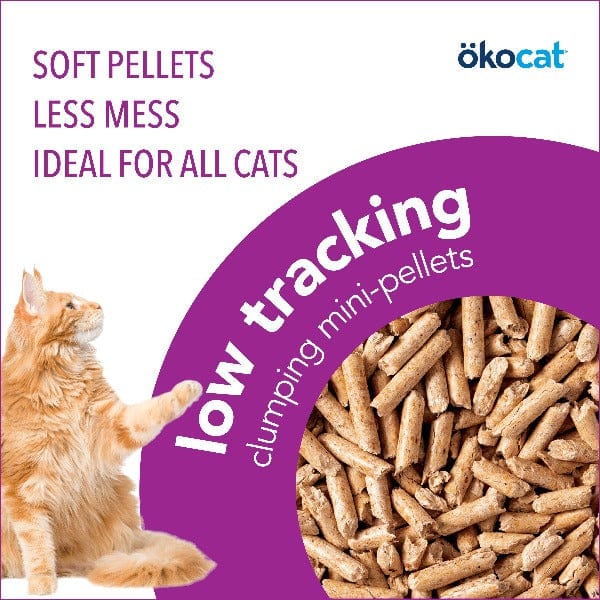 ökocat Original Low-Mess Wood-Based Cat Litter, 14-Pound Bag - Ideal for Cats and Clean Homes