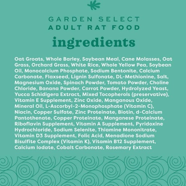 Oxbow Garden Select Adult Rat Pet Food - A Nutritious Blend for Your Furry Friend