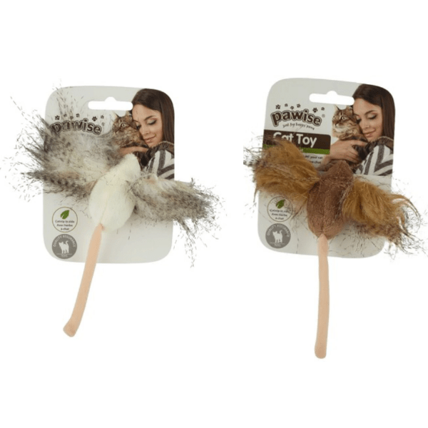 Pawise Interactive Crazy - Eared Stuffed Mouse Cat Toy for Feline Entertainment