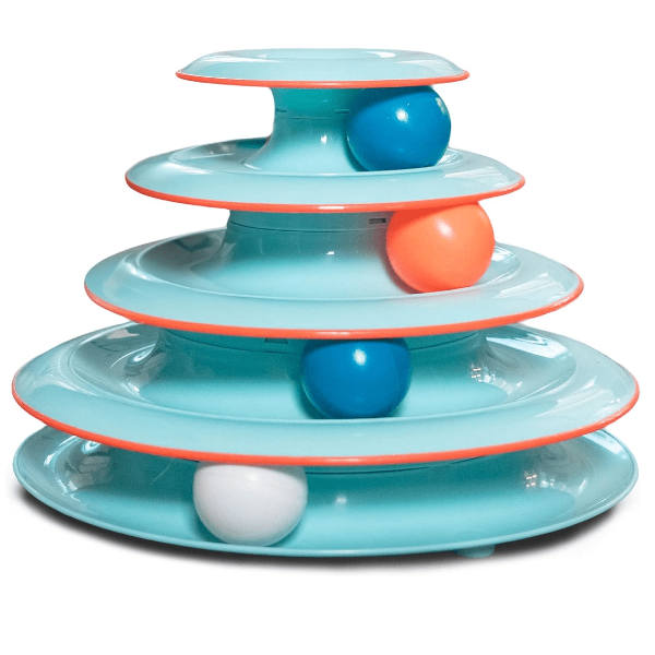 Petstages 4-Tier Interactive Chase Meowtain Ball Rolling Cat Toy