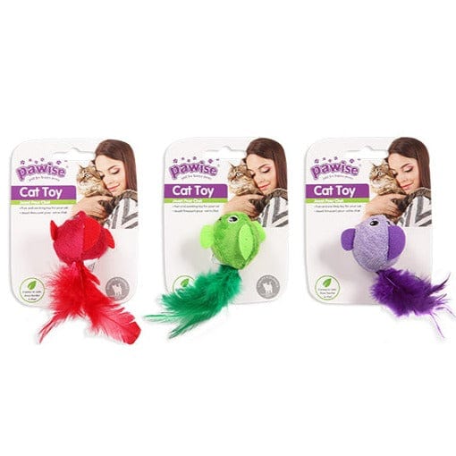 Pawise Interactive Feathery Bird-shaped Cat Toy for Feline Entertainment