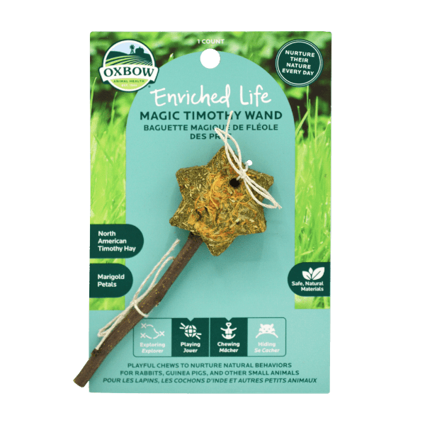Oxbow Enriched Life Magic Wand Made of Timothy Hay for Small Pets