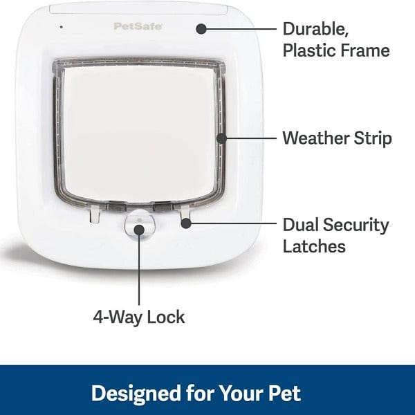 PetSafe High - Tech Microchip - Enabled Cat Flap for Selective Pet Access