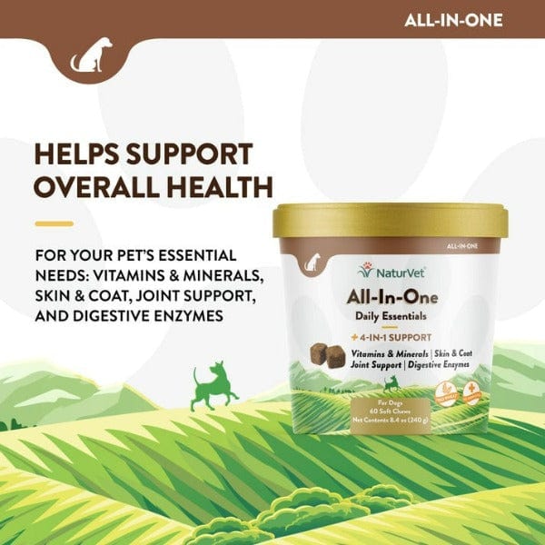 NaturVet All - In - One Canine Soft Chews for Comprehensive Dog Health